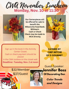 Nov. flyer with centerpieces